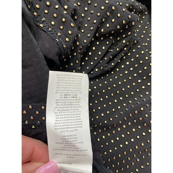 Michael Kors Shift‎ Dress Women's Small Black Gold Metallic Stretchy NEW - Picture 10 of 13